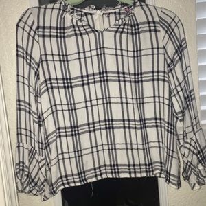 plaid blouse